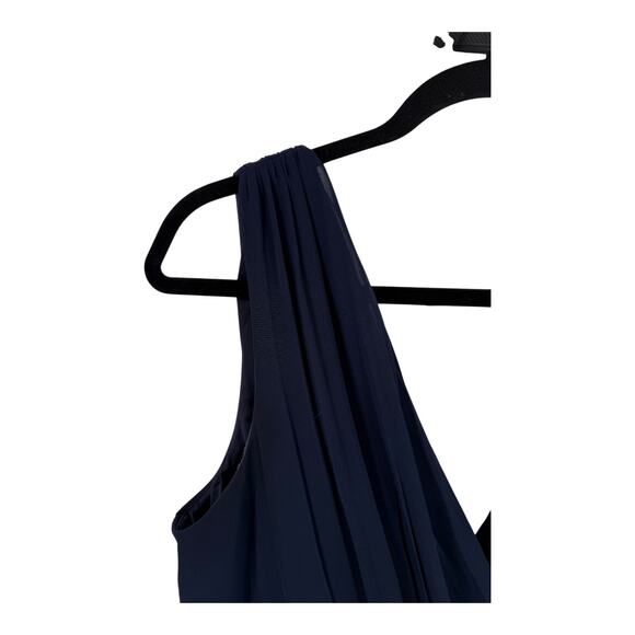 Eliza J Embellished high low chiffon dress gown blue size 14 - Picture 2 of 7